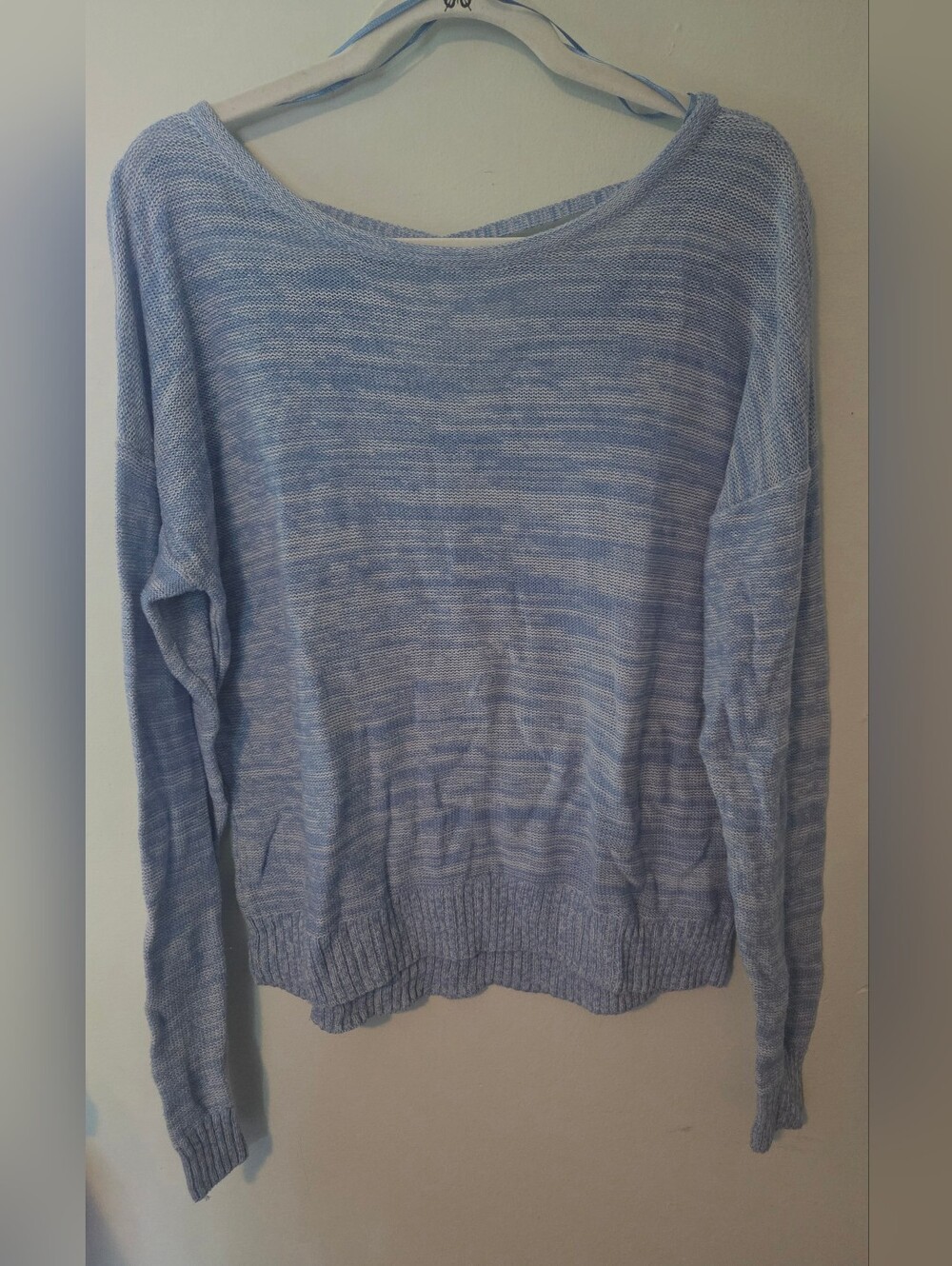 SO Light Blue Marled Knit Sweater